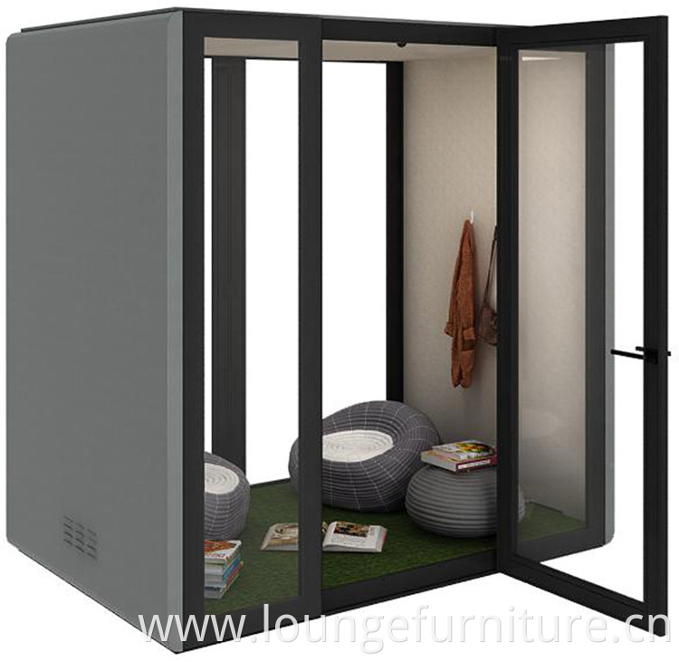 Modern design movable silence acoustic phone booth soundproof office meeting pod